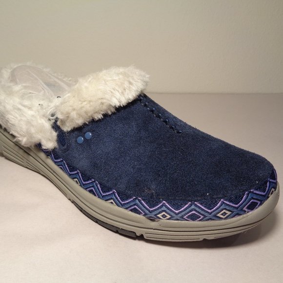 Ryka Size 7 Wide ADVENTURE Navy Suede New Clogs - Picture 4 of 13